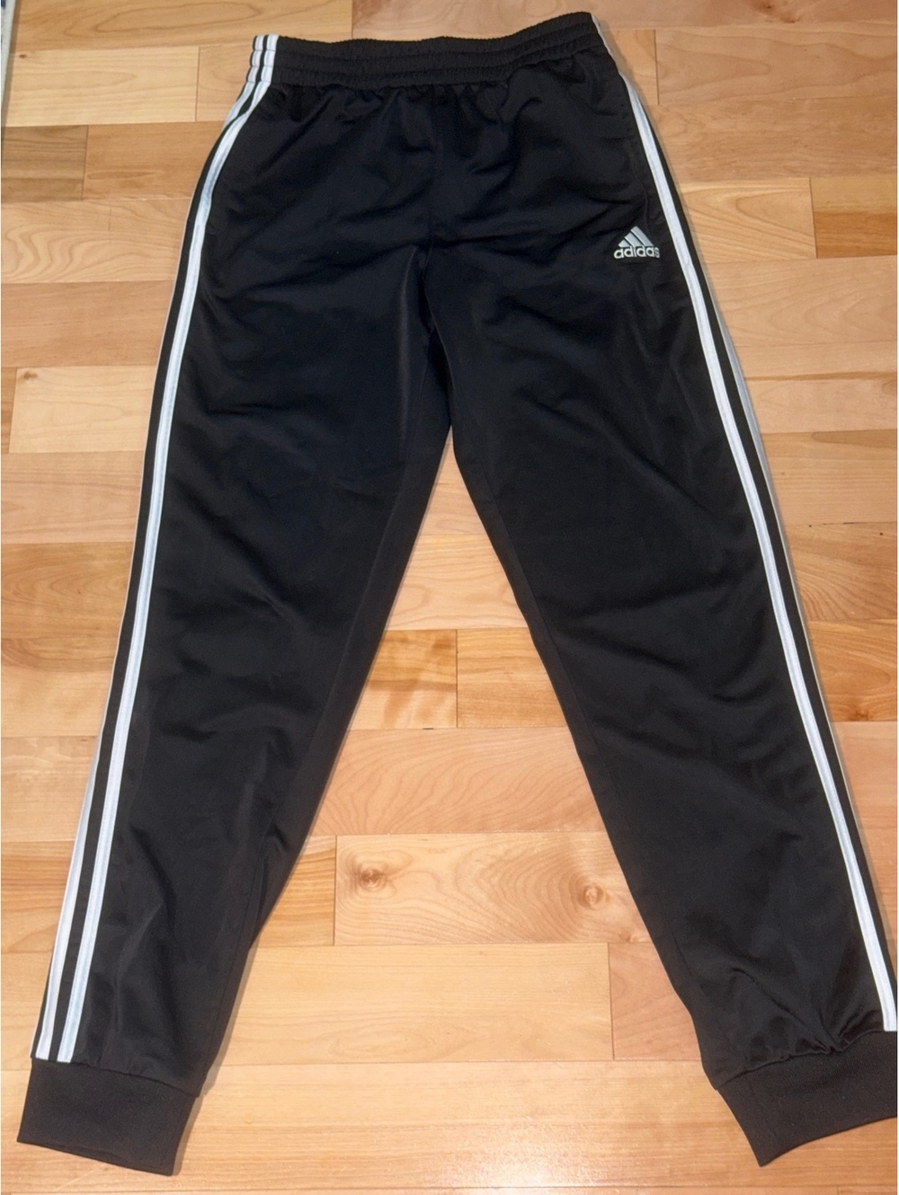 Adidas Youth Black Track Pants Size XL, EUC